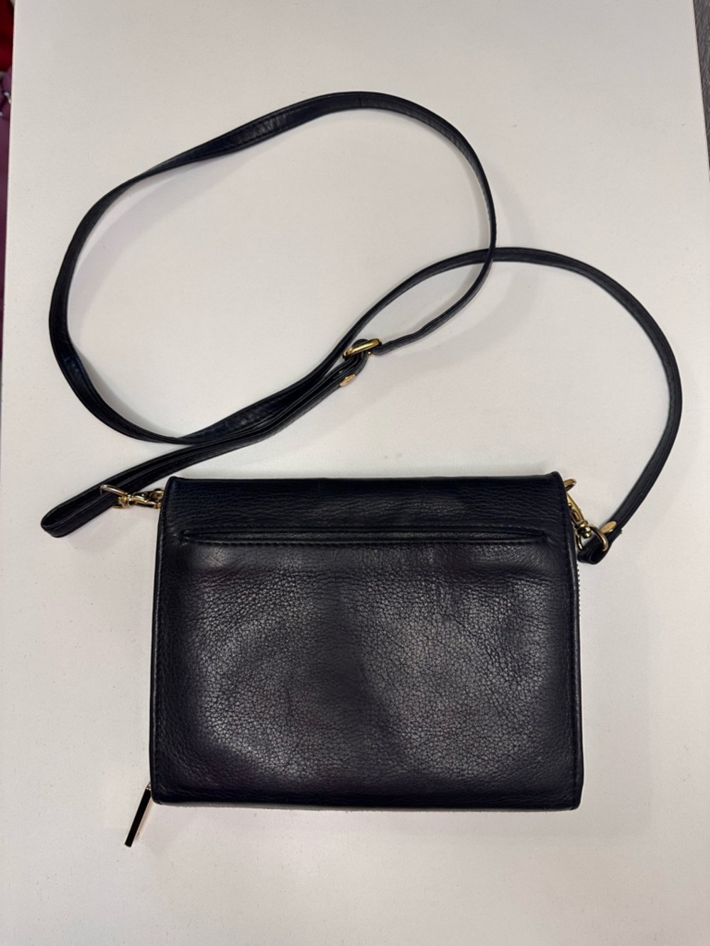 Hammitt Black Leather Crossbody Bag with Red Suede Interior Removable Strap - Picture 14 of 14